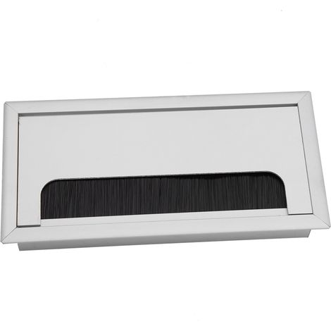 Cache-câbles carré en aluminium pour bureau (moyen) (1/5)