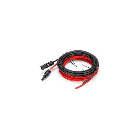 Câble d'extension 5m 12 AWG pour panneau solaire – Connecteurs MC4 femelle et mâle – Résistant aux intempéries – 5m rouge et 5m noir