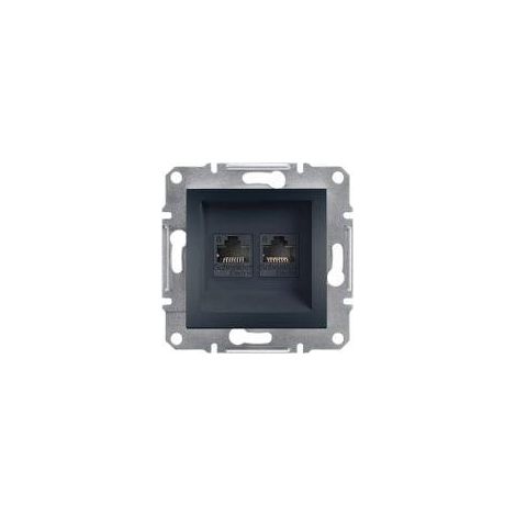 Schneider Electric Asfora Netzwerksteckdose anthrazit design ohne Rahmen