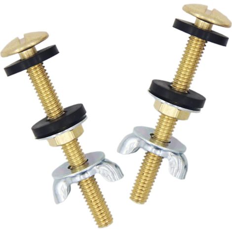 Boulons de Réservoir Wc Joint en Caoutchouc, Lot de 2 Pièces (1/5)