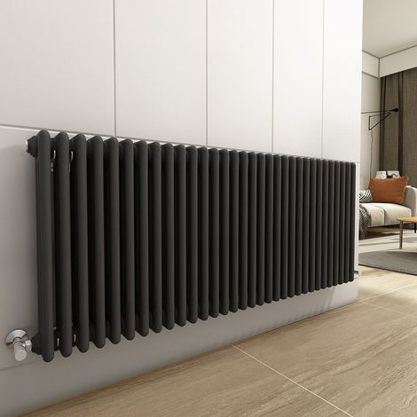 WarmeHaus Traditional Radiator Anthracite Triple Panel 600x1462mm (1/5)