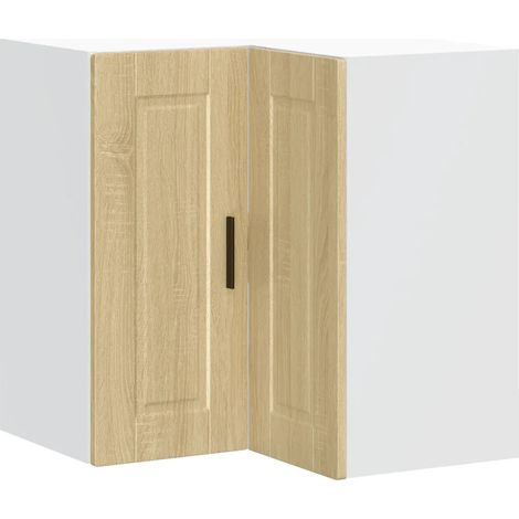 Armadio angolare da parete per cucina dal design moderno 57 x 57 x 60 cm ottimizzazione dello spazio in legno ingegnerizzato rovere sonoma 020050405