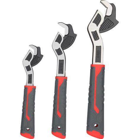 Sollbry Lot 3 Clés à Molette Griffe–150mm&200mm&250mm,Ouverture 15mm&25mm&35mmPrise en main ergonomique Idéal plomberie, auto,industrie (1/5)