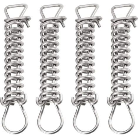Set of 4 complete springs for swimming pool covers, made of heavy-duty stainless steel for all weather conditions (1/4)