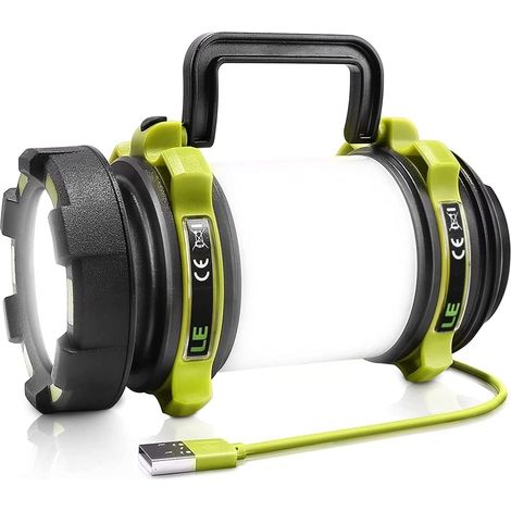 Wiederaufladbare Campinglaterne – 500 Lumen LED-Campinglaterne, wasserdicht, für Notfälle, Angeln und Wandern (1/5)