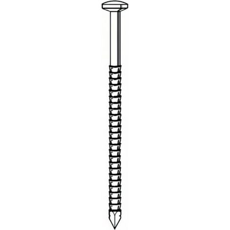 Pointe Annelée en Vrac Tête Bombée Inox A4 - 25/28x35 mm en Seau de 5 kg - D-Work (1/2)
