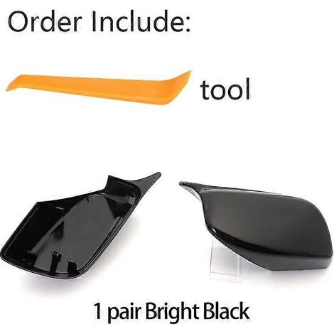 Außenspiegelkappe in Carbonfaser-Optik, schwarz, passend für BMW 5er E60 E61 E63 E64 (2004–2008) 520i 525i 528i 528xi 530i – schwarz