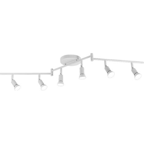 Plafoniera da soffitto orientabile 6 luci GU10 in metallo bianco design moderno per cucina soggiorno studio (1/5)