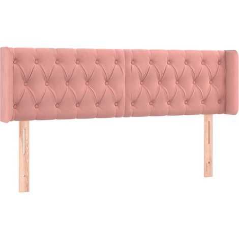 Maison Exclusive - Cabecero de terciopelo rosa 147x16x78/88 cm (1/5)