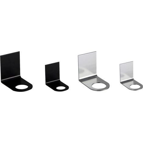 UKCOCO Lot de 4 supports muraux sans perçage pour flacons de gel douche en aluminium spatial noir avec structure robuste (1/5)