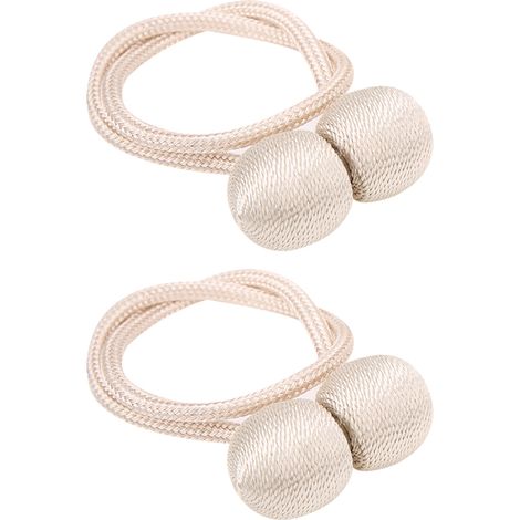 2 Stück starke magnetische Gardinenhalter mit Schnalle, Fensterdekoration, Beige (1/5)