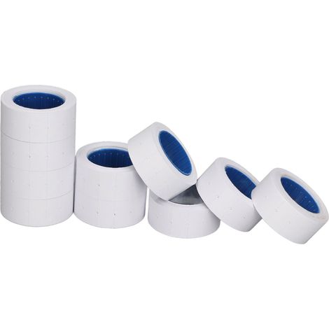 Étiquettes de prix pour pistolet étiqueté M5500 MX5500 (3 tubes, 15 000 pièces, une rangée, blanc, 21 x 12 mm) - 3 tubes (1/5)