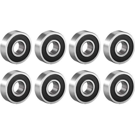 8pcs Roulement à Billes à Gorge Profonde 6000RS Deux Scellé 10x26x8mm Carbone Acier