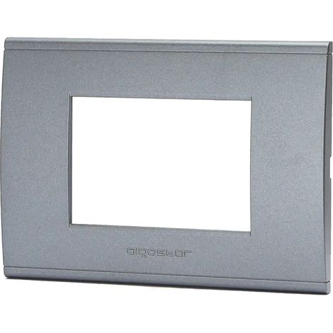 placca di plastica compatibile bticino livinglight international 3 fori grigio