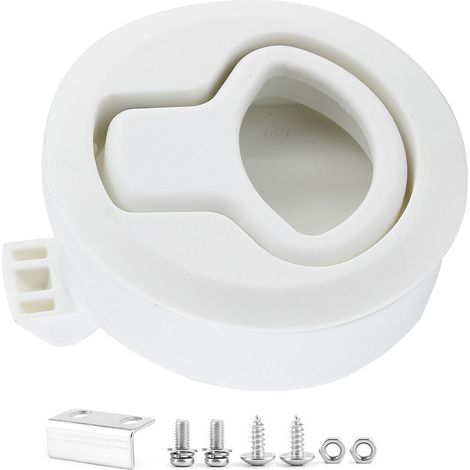 Plastique blanc tirage de trappe loquet anti-corrosion accessoires marins pont bateau (1/5)