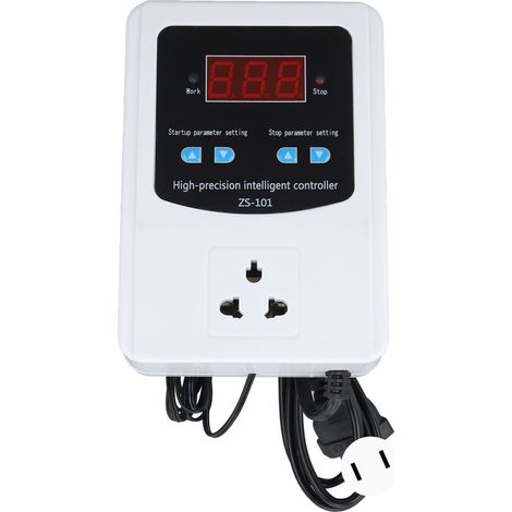 Contrôleur de Température Serre Numérique 1500W, Thermostat LCD 10A Prise US 110V pour Régulation Climatique (1/5)