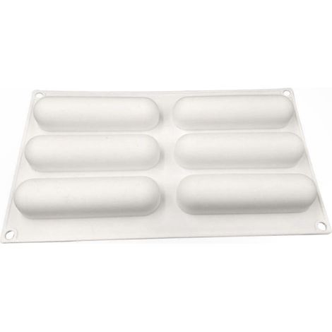 Silikon-Backform mit 6 Mulden in Streifenform, ideal für Seife, Gelee, Pudding und Schokolade, Kuchen- und Dessertform, DIY-Backwerkzeug (1/5)