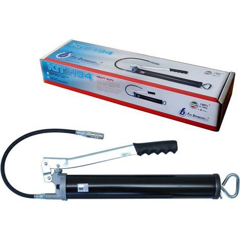 KIT INGRASSATORE POMPA MANUALE PER GRASSO CARTUCCIA 600gr Ø60mm+ TESTINA BONEZZI (1/2)