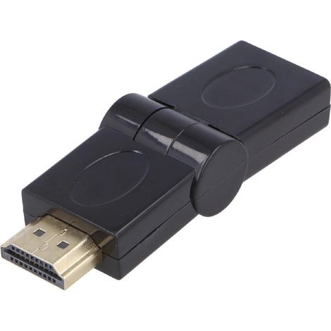 Adaptateur HDMI 1.4 male vers HDMI 1.4 Male mobile 90 degres noir
