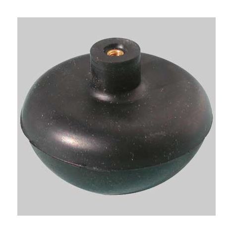 SFERA IN GOMMA CON NOTTOLINO OTTONE  mm 64,5     MADE IN ITALY