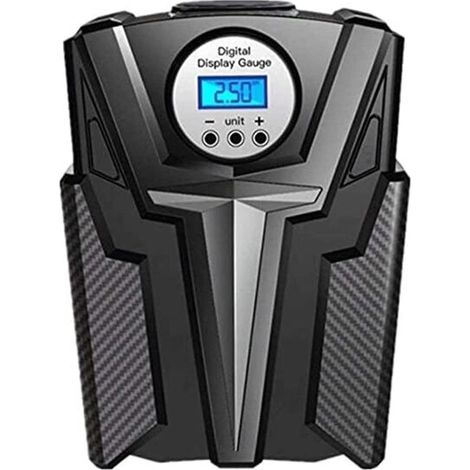 3 in 1 Car Compressor, LED, Auto Shut-Off, Digital Display, with Auto Shut-Off, Portable, Abs, 12V, Black