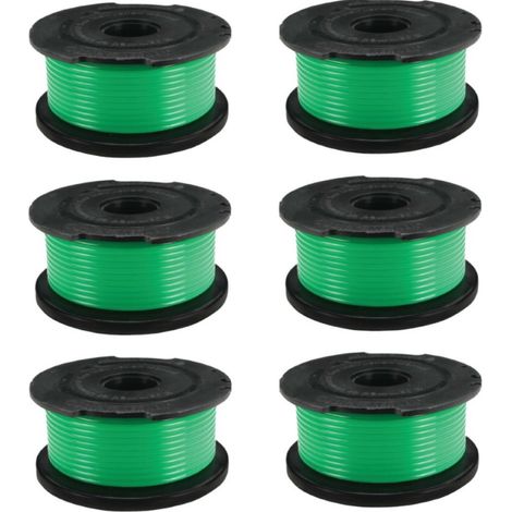 Set mit 6 grünen Spulen für Black & Decker Freischneider GL7033 GL8033 GL9035 A6482, DOLASO