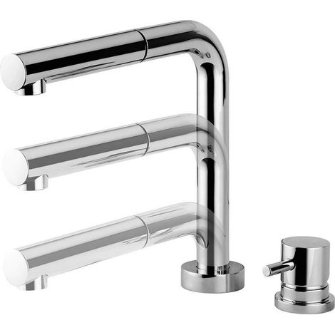 Miscelatore per lavello cucina abbattibile con doccia estraibile Rub.Magistro 297/2  220mm (1/3)