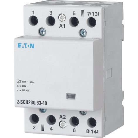 Eaton Z-SCH230/63-04 Contattore d'installazione Tensione nom.: 230 V, 240 V Corrente di commut. max.: 63 A 4 NC 1 pz.
