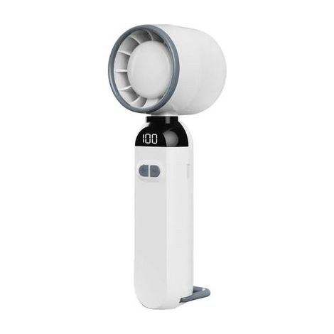 Ventilador portátil potente de mano / ventilador de escritorio ajustable a 90° con 100 velocidades para el hogar, la oficina, el dormitorio y exteriores, blanco (1/5)
