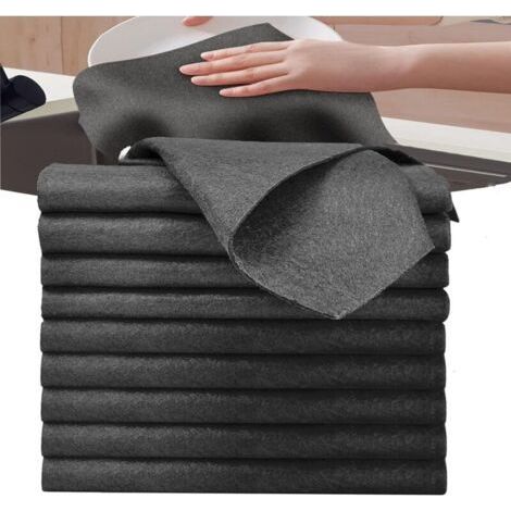 Thickened Microfiber Cloths, Pack of 10, Ideal for Kitchens, Cars and Windows, Maximum Absorption Without Streaks (1/5)