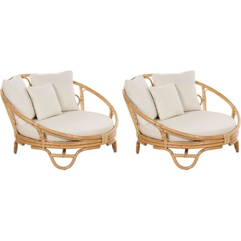 Sonneninsel 2er Set ROSSANO Rattan Naturfarben (1/5)