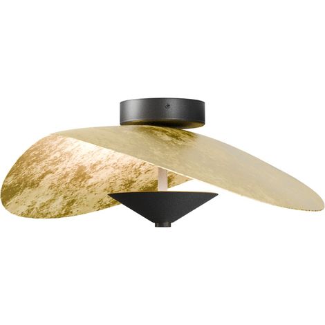 Ø lumière LED de plafond de 45 cm Lente Feuille d’or - 5100-05-08-45