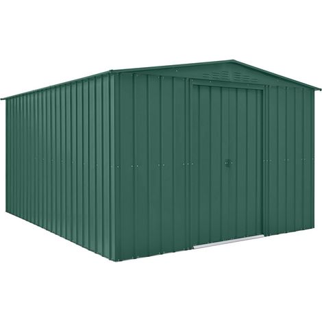 10 x 12 Feet Globel Apex - Steel/Metal - L372 x W308 x H203 cm - Green