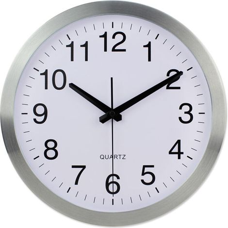 Geräuschlose, funkgesteuerte Wanduhr aus Aluminium – 25 cm, elegantes Design für Wohnzimmer, Küche, Büro oder Schlafzimmer
