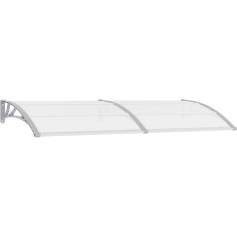 Auvent Marquise de Porte Moderne - Anti-Soleil Imperméable - Gris et transparent 240x80 cm PC Chic-517598 (1/5)