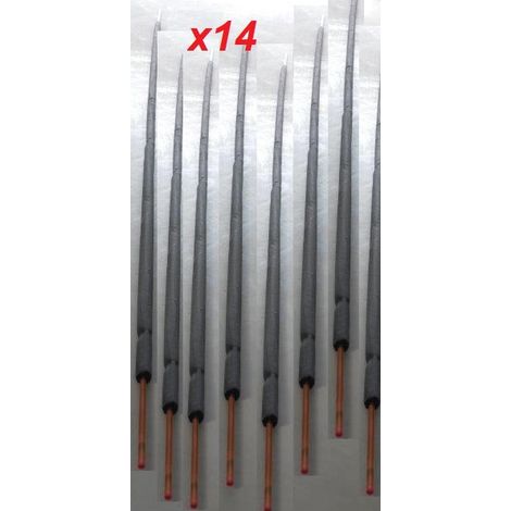 Lot de 14 barres de cuivre isolée de 4m (soit 56m) Ø 1/2" avec isolant noir Ep 13mm M1-NF 116°C norme EN12735/1 Bl-s3-d0 EID (1/3)