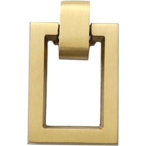 Lot de 2 boutons de tiroir circulaires en laiton massif à trou unique pour salon, chambre à coucher, coiffeuse, tiroir, quincaillerie pour meubles (J) (1/5)