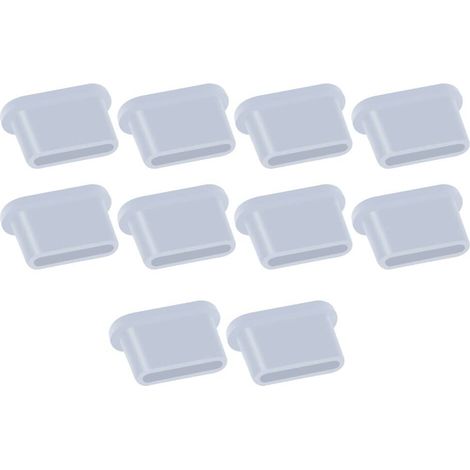 Tapon anti-polvo para puerto USB Tipo C (10ud/bolsa)  Blanco (1/3)