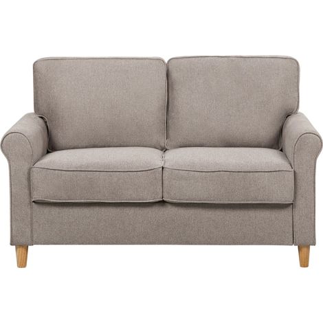 Sofa 2-Sitzer RONNEBY Stoff Hellbraun (1/5)