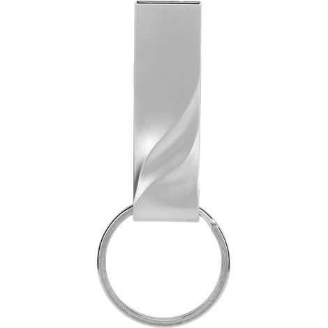 Clé USB 2.0 portable en métal, mini, motif argenté, 128 Go, motif eau. (1/5)