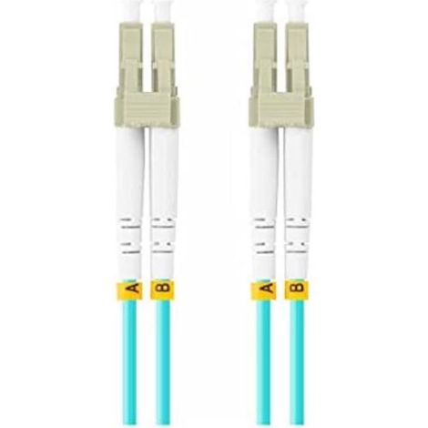 Câble de fibre optique - - LATIGEUR FIBRE 5M - LC/UPC duplex - OM3 50/125 - Bleu