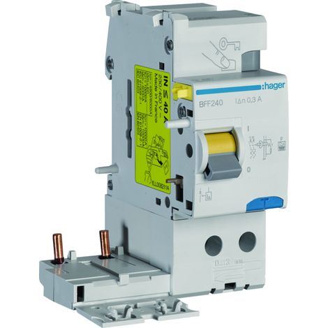 Bloc différentiel 2P 40A 300mA type F - HAGER BFF240 (1/3)