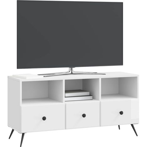 Maison Exclusive - TV-Schränk Hochglanz Weiß 102 x 34,5 x 50 cm H