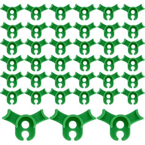 50 90° Plant Clips - Tension-Free Stem Support, Green (1/4)