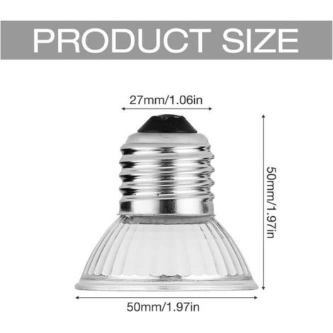 Lot de 6 Lampes Chauffantes pour Tortue 25W Ampoule Lamp Chauffante Tortue Ampoule Chauffante pour Reptiles pour Bains de Sol Label
