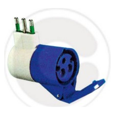 Fme art 78.000 adattatore industriale semplice 220V 16A+T a 2p + T blu