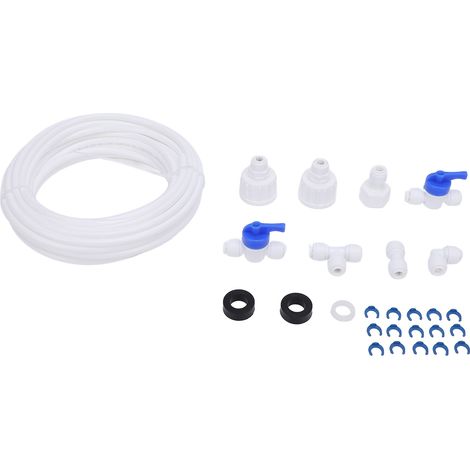 Refrigerator Water Line Kit with 1/4in Hose Water Inlet Line Connection Set for Refrigerator Side By Side Water Hose Reverse Osmosis System (1/5)