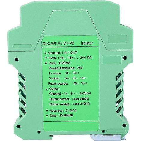 Transmetteur isolateur de signal de courant continu 24 V CC, conditionneur de signal de détection PLC 4-20 mA (3)