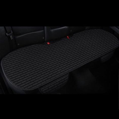 Cuscino per sedile auto per sedili anteriori e posteriori, coprisedile universale, traspirante e antiscivolo, protezioni per sedili auto per auto, SUV e camion, set da tre pezzi in nero e rosso (1/5)