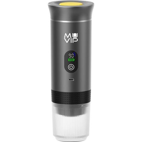 Muvip xpresscup cafetera portatil - compatible con cafe molido y capsulas dg y ns - presion de 20 bares - modo caliente y frio - color gris